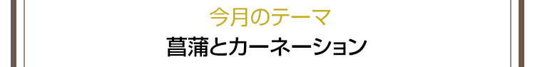 今月のテーマ　菖蒲とカーネーション