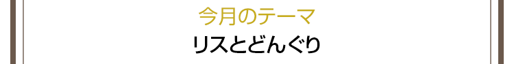 今月のテーマ　リスとどんぐり