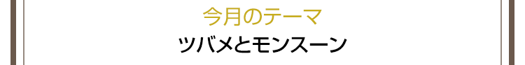 今月のテーマ　ツバメとモンスーン