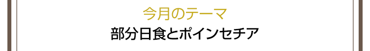 今月のテーマ 部分日食とポインセチア