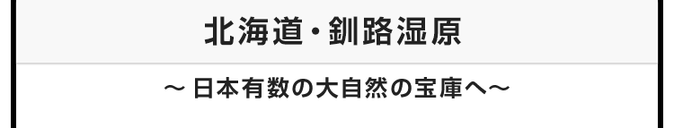 今月のテーマ：北海道・釧路湿原　〜日本有数の大自然の宝庫へ〜