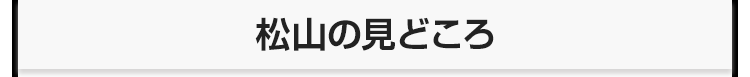 松山の見どころ