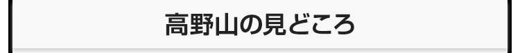 高野山の見どころ